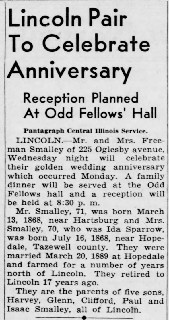Clipping from The Pantagraph